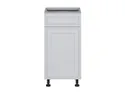BRW Нижний кухонный шкаф Verdi 40 см левый с выдвижным ящиком светло-серый матовый, греноловый серый/светло-серый матовый FL_D1S_40/82_L/SMB-SZG/JSZM фото thumb №1