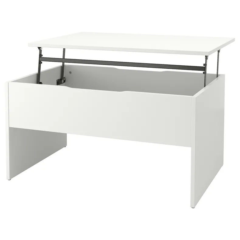 IKEA ÖSTAVALL ОСТАВАЛЛ, регулируемый журнальный стол, белый, 90 см 005.300.66 фото №1