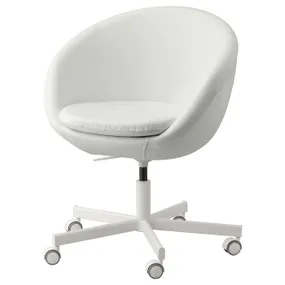 IKEA SKRUVSTA СКРУВСТА, обертовий стілець, ІСАНЕ білий 504.029.95 фото