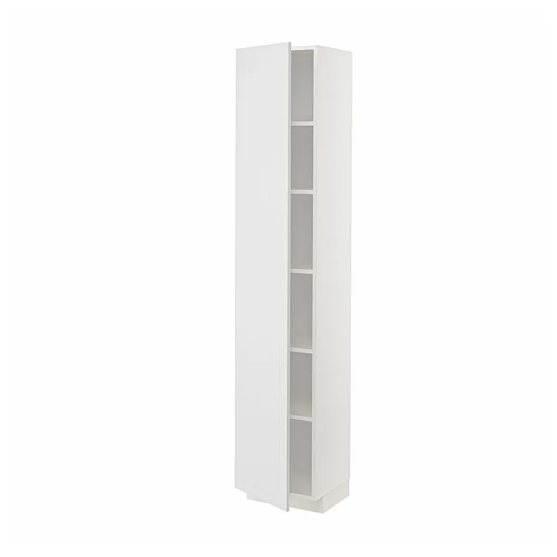 IKEA METOD МЕТОД, висока шафа із полицями, білий / стенсундський білий, 40x37x200 см 294.662.58 фото №1
