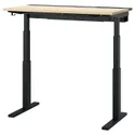 IKEA MITTZON МІТТЗОН, стіл регульований, електричний okl береза / чорний, 120x60 см 895.261.36 фото thumb №1