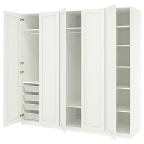 IKEA PAX ПАКС / GULLABERG ГУЛЛАБЕРГ, гардероб, комбинация, белый/белый, 250x60x236 см 795.615.78 фото