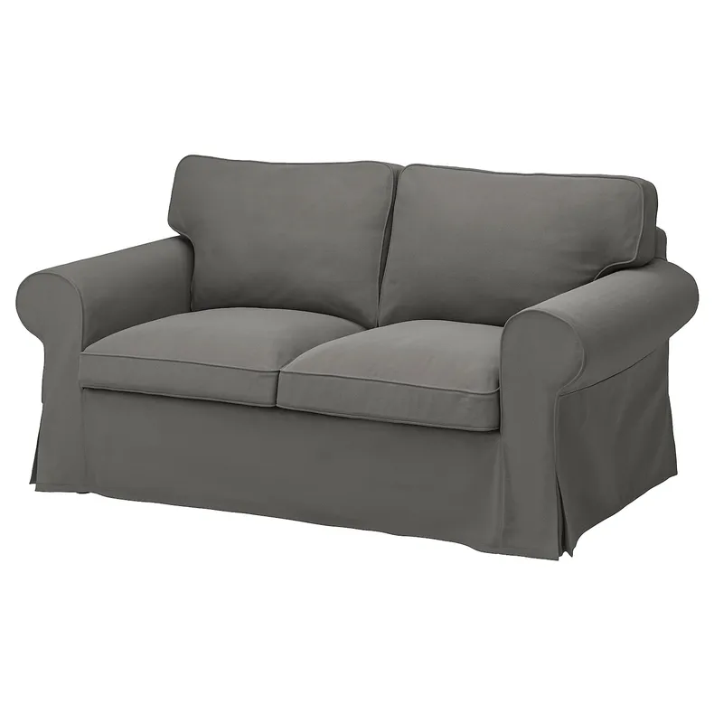 IKEA EKTORP ЕКТОРП, чохол для 2-місного дивана, ХАКЕБУ темно-сірий 205.652.72 фото №2
