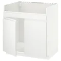 IKEA METOD МЕТОД, шкаф д / двойной мойки ХАВСЕН, белый / Воксторп матовый белый, 80x60 см 894.682.21 фото thumb №1
