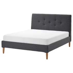 IKEA IDANÄS ІДАНЕС, каркас ліжка з оббивкою, Gunnared темно-сірий, 160x200 см 204.589.41 фото