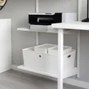 IKEA BOAXEL БОАКСЕЛЬ / LAGKAPTEN ЛАГКАПТЕН, стелаж зі стільницею, білий, 187x62x201 см 494.406.20 фото thumb №4