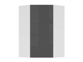BRW Верхний кухонный гарнитур Tapo Special 60 см угловой левый антрацит экрю, альпийский белый/антрацитовый экрю FK_GNWU_60/95_L-BAL/ANEC фото