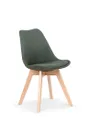 Кухонний стілець HALMAR K303 темно-зелений/бук (1шт=4шт) фото