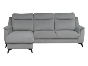 BRW Угловой диван Leo с ящиком для хранения велюровый серый, Матовый бархат 85 NA-LEO-REC/BK_2F-TK1_B24045 фото
