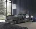 Двуспальная кровать HALMAR С ящиками Grace 160x200 см серый фото thumb №2