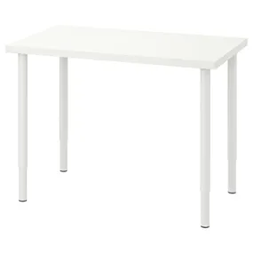 IKEA LINNMON ЛІННМОН / OLOV ОЛОВ, письмовий стіл, білий, 100x60 см 194.161.98 фото