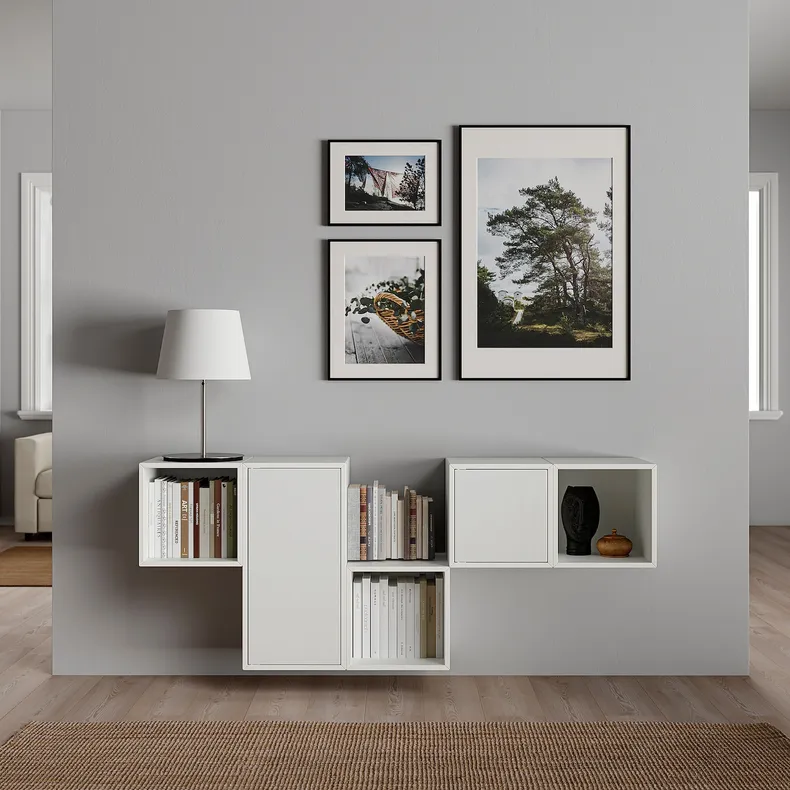 IKEA EKET ЭКЕТ, комбинация настенных шкафов, белый, 175x35x70 см 692.846.47 фото №9