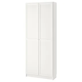 IKEA BILLY БИЛЛИ, стеллаж с дверьми, белый, 80x30x202 см 792.873.58 фото