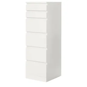 IKEA MALM МАЛЬМ, комод із 6 шухлядами, білий / дзеркальний, 40x123 см 704.035.93 фото