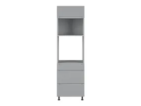BRW Кухонный шкаф для встраиваемого духового шкафа Iris 60 см с ящиками ferro с плавным закрыванием, гренола серый/ферро FB_DPS_60/207_2STB/STB/O-SZG/FER фото