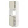 IKEA METOD МЕТОД, висока шафа для дух, 2 дверцят / пол, білий / хавсторпський бежевий, 60x60x200 см 794.669.96 фото