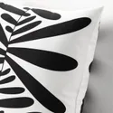 IKEA MAJSMOTT МАЙСМОТТ, чохол на подушку, кремовий / чорний, 50x50 см 305.634.37 фото thumb №3
