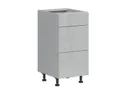 BRW Кухонный базовый шкаф Top Line 40 см с ящиками серый глянец, серый гранола/серый глянец TV_D3S_40/82_2SMB/SMB-SZG/SP фото thumb №2