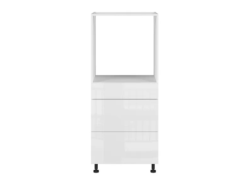 BRW Кухонный шкаф для встраиваемого духового шкафа Tapo Special 60 см с выдвижными ящиками белый экрю, альпийский белый/экрю белый FK_DPS_60/143_2SMB/SMB-BAL/BIEC фото №1