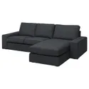 IKEA KIVIK КІВІК, 3-місний диван із кушеткою, ТРЕСУНД антрацит 994.828.39 фото thumb №1