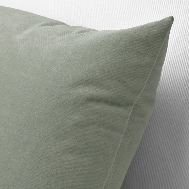 IKEA SANELA САНЕЛА, чохол на подушку, блідо-сіро-зелений, 40x58 см 905.310.14 фото №3
