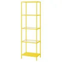 IKEA VITTSJÖ, книжный шкаф, жёлтый/стекло, 51x175 см 805.955.44 фото thumb №1