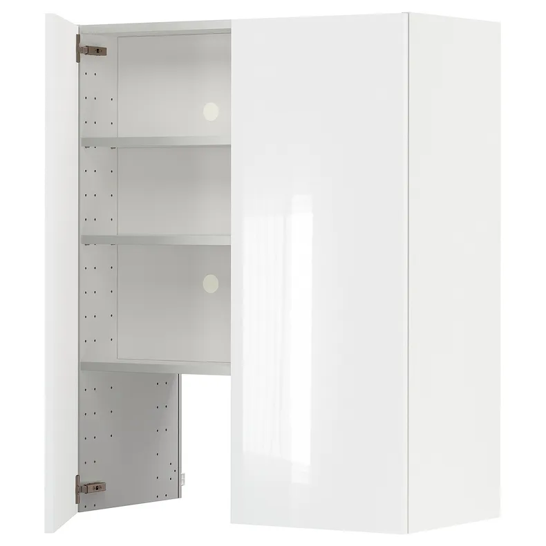 IKEA METOD МЕТОД, навесной шкаф д / вытяжки / полка / дверь, белый / светло-серый, 80x100 см 995.042.90 фото №1