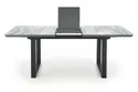 Обідній стіл розкладний HALMAR MARLEY 160-200x90 см, стільниця - білий мармур / попелясто-сірий, ніжки - чорні фото thumb №14