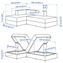 IKEA JÄTTEBO ЄТТЕБУ, модулі кушетки, САМСАЛА темний жовто-зелений 595.112.78 фото thumb №7