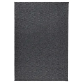 IKEA MORUM МОРУМ, килим, пласке плетіння, приміщ/вул, темно-сірий, 160x230 см 402.035.57 фото