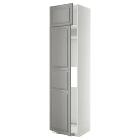 IKEA METOD МЕТОД, выс шкаф д / холодильн / морозильн / 2 дв, белый / бодбинский серый, 60x60x240 см 794.649.21 фото