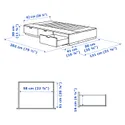 IKEA NORDLI НОРДЛІ, каркас ліжка з відд д/збер і матрац 195.377.94 фото thumb №12