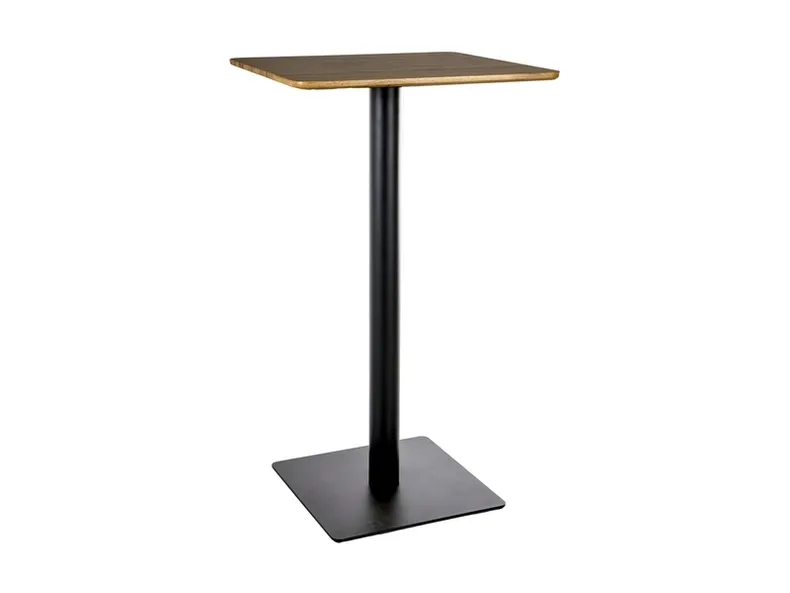 Барный стол SIGNAL BT006 60х60 см, матовый черный, дуб артизан фото №1