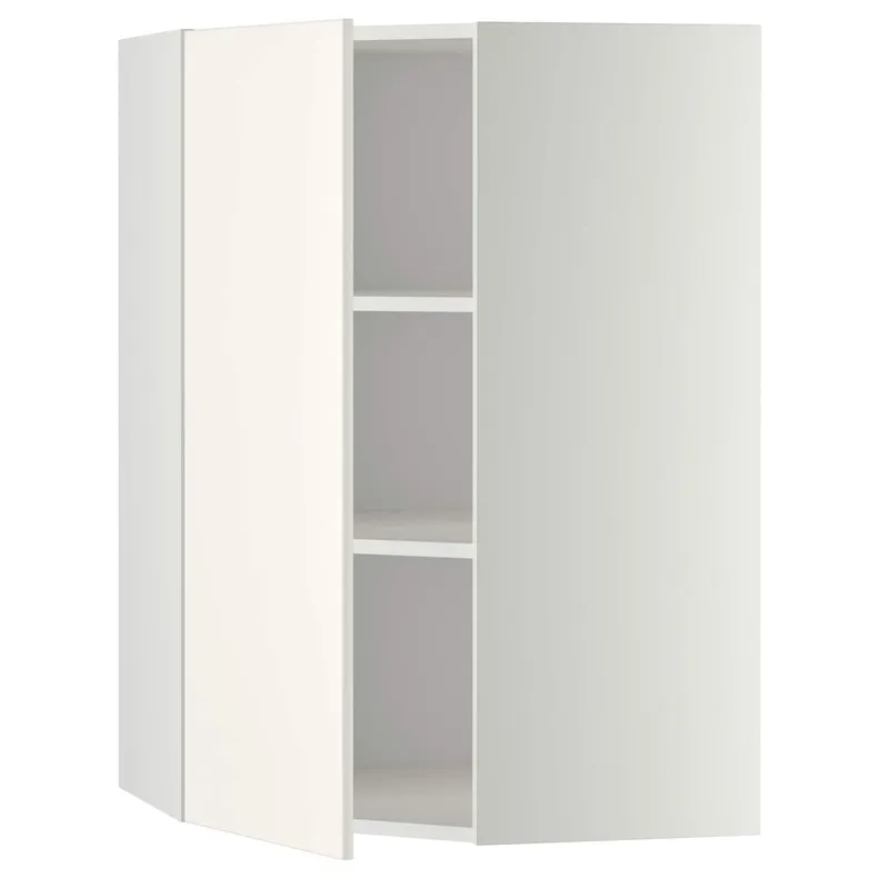 IKEA METOD МЕТОД, угловой навесной шкаф с полками, белый / Веддинге белый, 68x100 см 199.179.25 фото №1
