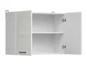 BRW Кухонный верхний шкаф Junona Line 80 см двухдверный мел глянец, белый/мелкозернистый белый глянец G2D/80/57-BI/KRP фото thumb №3