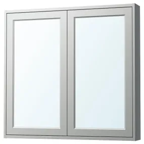 IKEA TÄNNFORSEN ТЕННФОРСЕН, дзеркальна шафа з дверцятами, світло-сірий, 100x15x95 см 205.552.54 фото