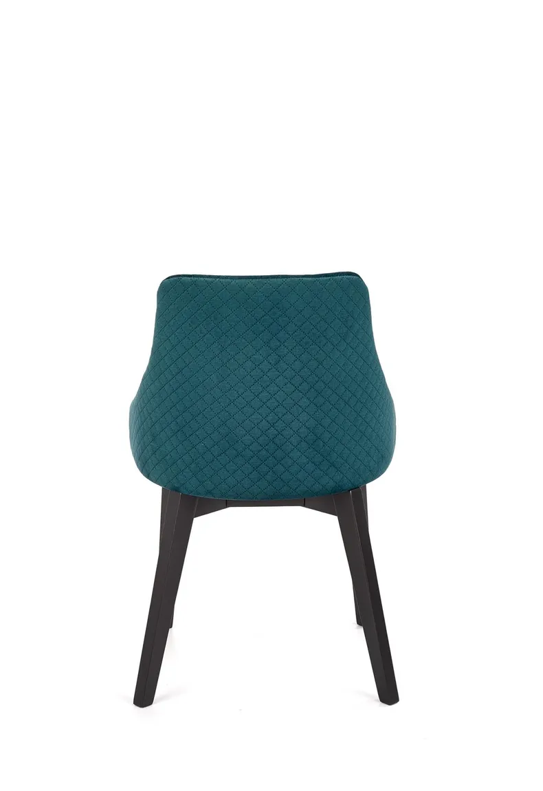 Кухонний стілець HALMAR TOLEDO 3 чорний /темно-зелений фото №2