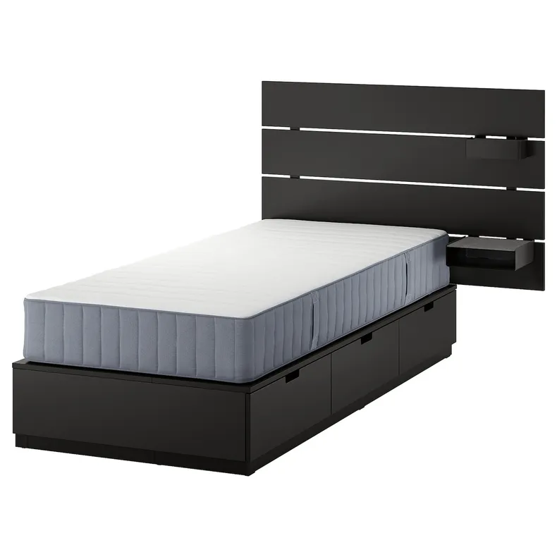 IKEA NORDLI НОРДЛІ, каркас ліжка з відд д/збер і матрац 995.417.54 фото №1