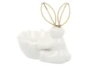 BRW Декоративна фігурка BRW Кролик, кераміка, біло-золотий 079608 фото thumb №3