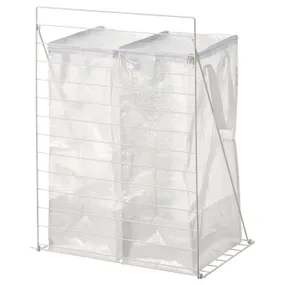 IKEA JOSTEIN ЙОСТЕЙН, сумка с опорой, белый / прозрачный внутренний / наружный, 60x40x74 см 205.122.26 фото