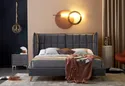 Ліжко двоспальне HALMAR SCANDINO 160x200 см, сіре фото thumb №3