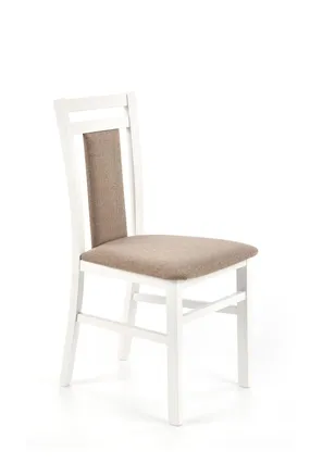 Кухонный стул HALMAR HUBERT8 белый/бежевый фото