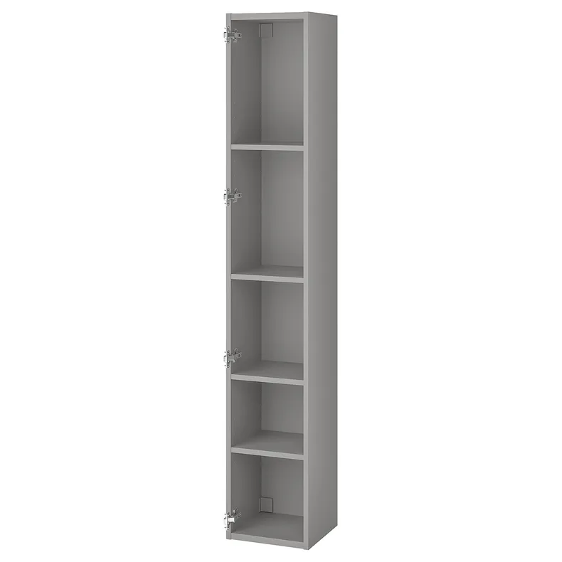 IKEA ENHET ЕНХЕТ, висока шафа з 4 полицями, сірий, 30x30x180 см 204.404.42 фото №1