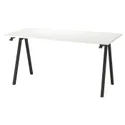 IKEA TROTTEN ТРОТТЕН, письмовий стіл, білий / антрацит, 160x80 см 394.295.62 фото thumb №1
