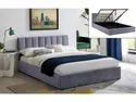 Кровать полуторная бархатная SIGNAL MONTREAL Velvet, серый, 140x200 фото thumb №2