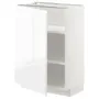IKEA METOD МЕТОД, напольный шкаф с полками, белый / Воксторп глянцевый / белый, 60x37 см 194.673.19 фото