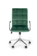 Крісло комп'ютерне офісне обертове HALMAR GONZO 4, темно-зелений оксамит фото thumb №6