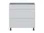 BRW Кухонный цокольный шкаф Verdi 80 см с ящиками светло-серый матовый, греноловый серый/светло-серый матовый FL_D3S_80/82_2SMB/SMB-SZG/JSZM фото