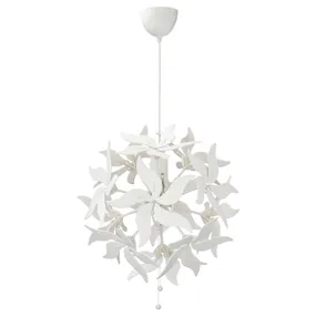 IKEA RAMSELE РАМСЕЛЕ, подвесной светильник, цветок / белый, 43 см 304.048.82 фото