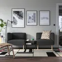 IKEA LILLEHEM ЛІЛЛЕХЕМ, 2-м модульний диван з журн столом, ГУННАРЕД темно-сірий/деревина 795.697.44 фото thumb №2